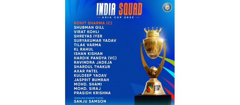 asia cup 2023,india cricket team announcement,