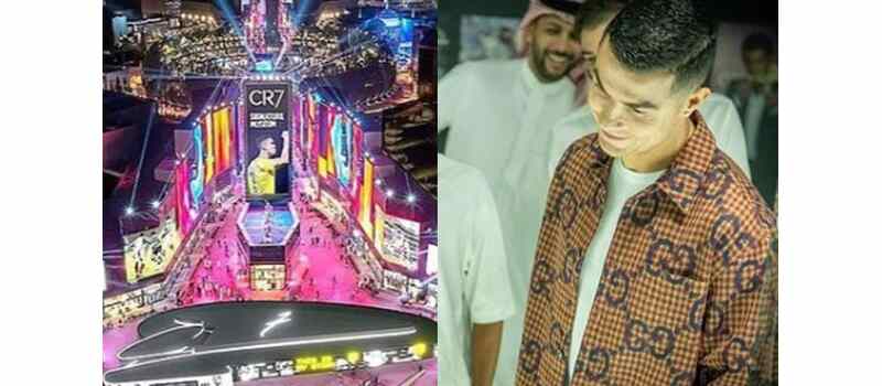 ronaldo open musuem in eiyadh saudia